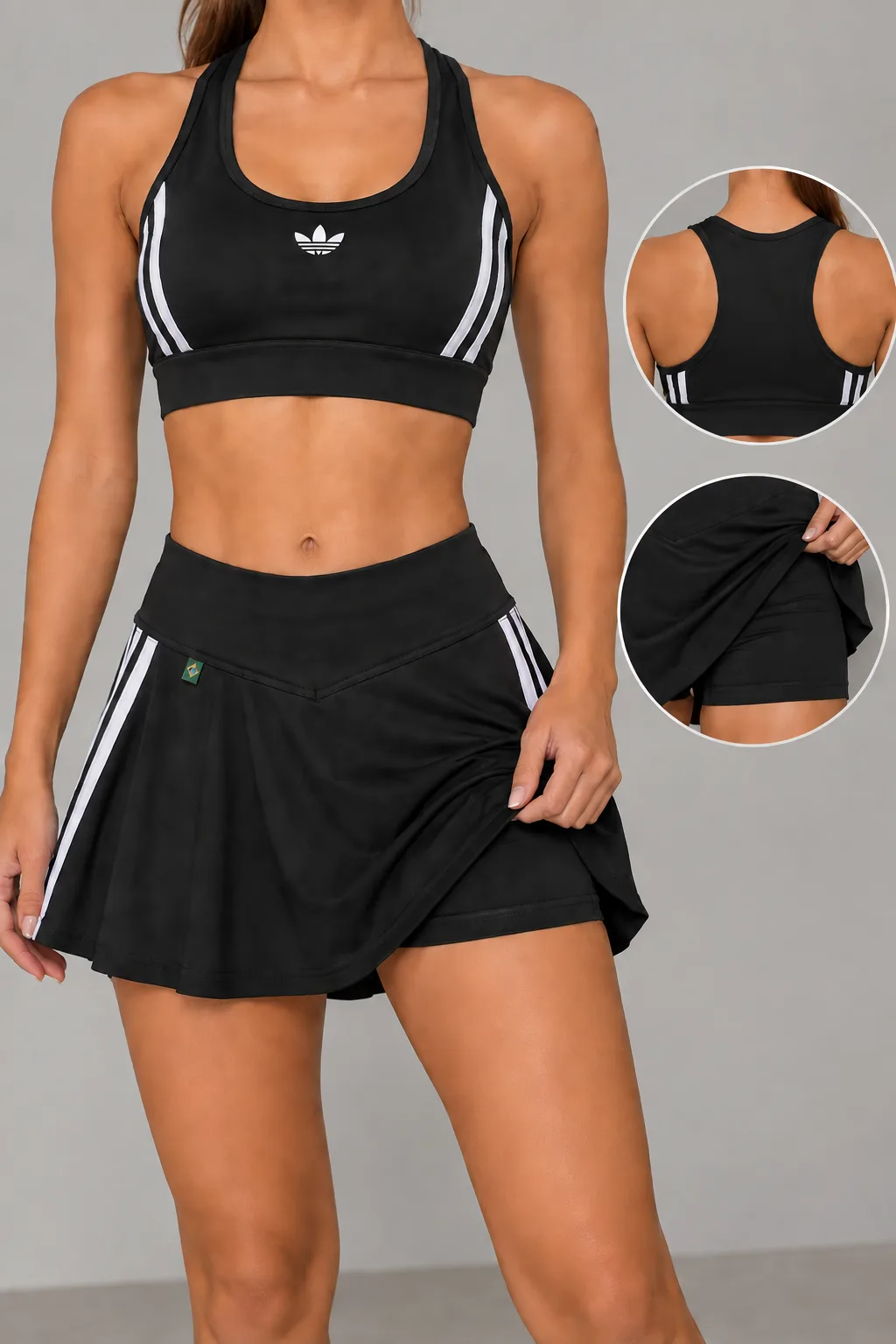 Conjunto Top y Pollera Adidas