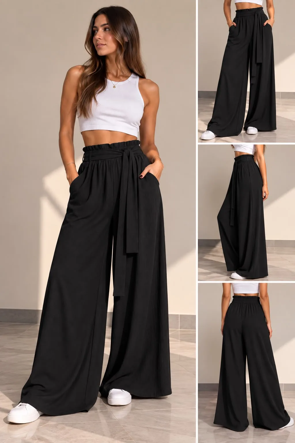 Pantalon Palazzo Wide Leg